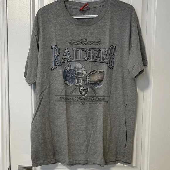 NFL Gray Oakland Raiders Short Sleeve Tee - Picture 1 of 2